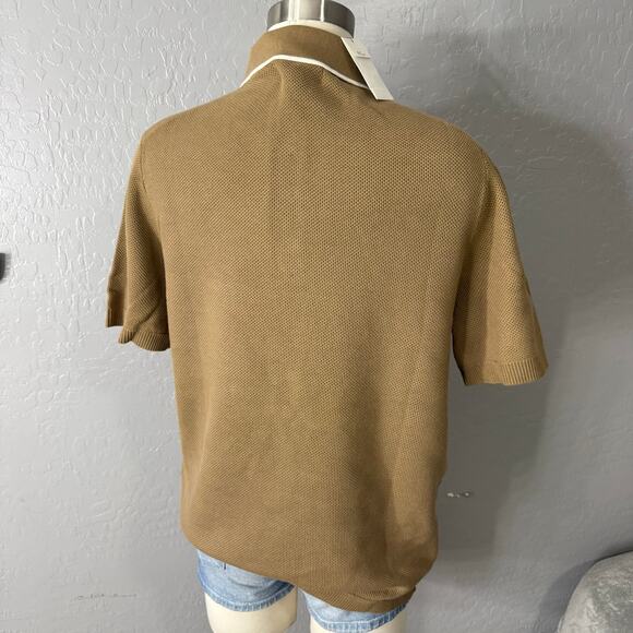 Banana Republic Tipped Textured Polo, Airforce Khaki, M, 776605 - Picture 2 of 5